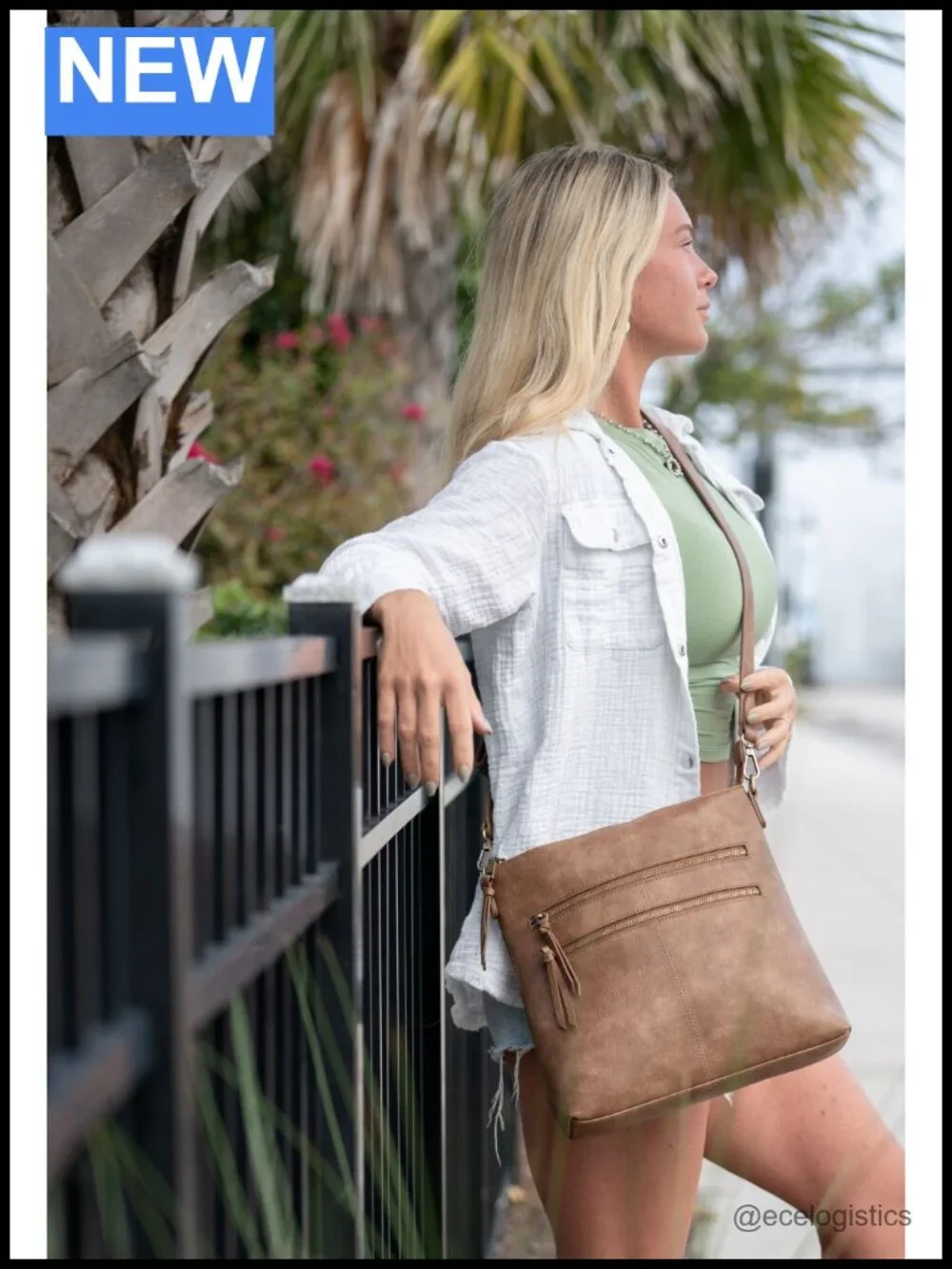 Large Concealed Carry Crossbody Purse for Women Multi Pocket Vegan Leather